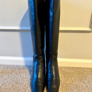 Reformation Remy Black Knee-High Leather Boots